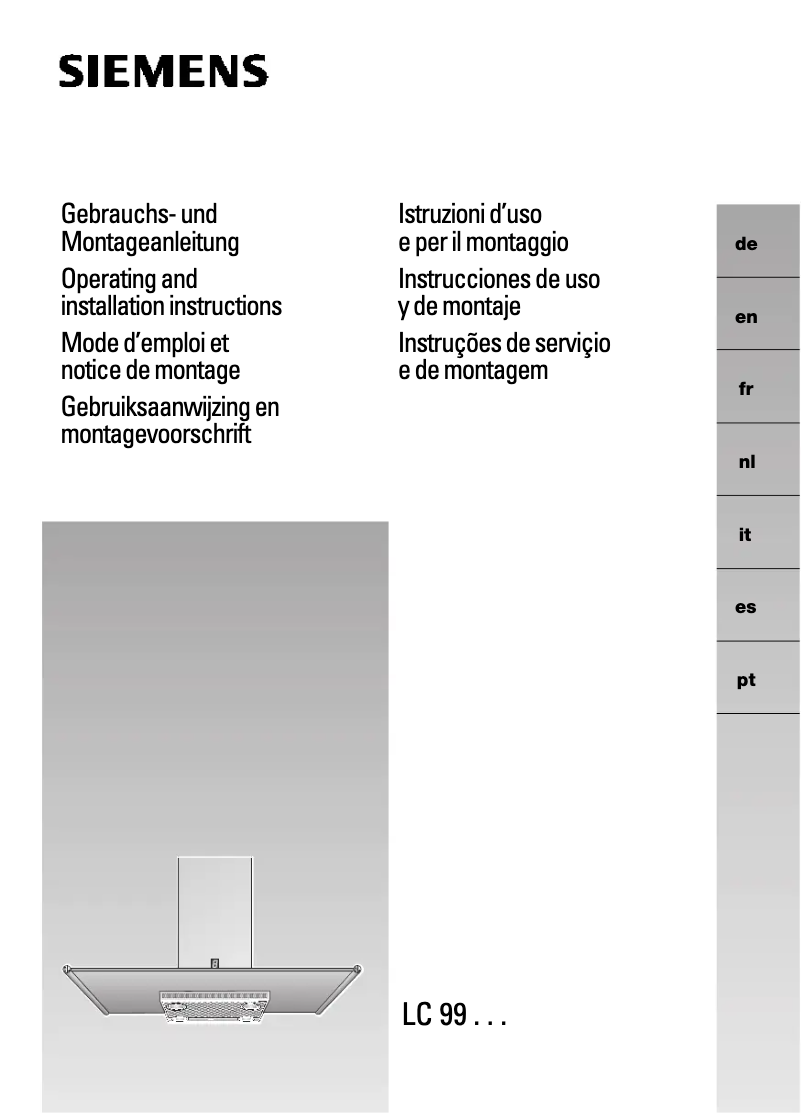 Page n°1 - Manuel utilisateur Siemens LF950GA60