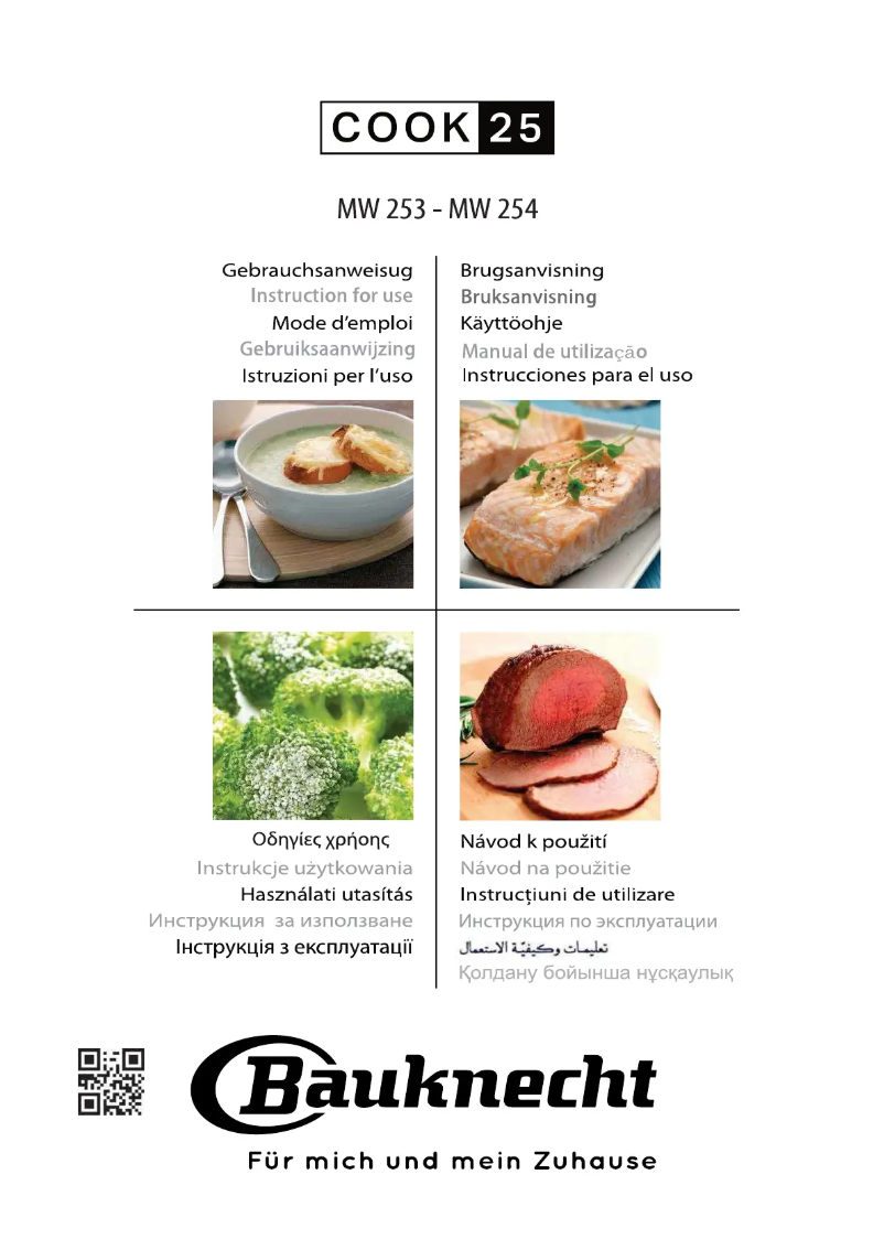 Page 1 de la notice Manuel utilisateur Bauknecht MW 253 B CH