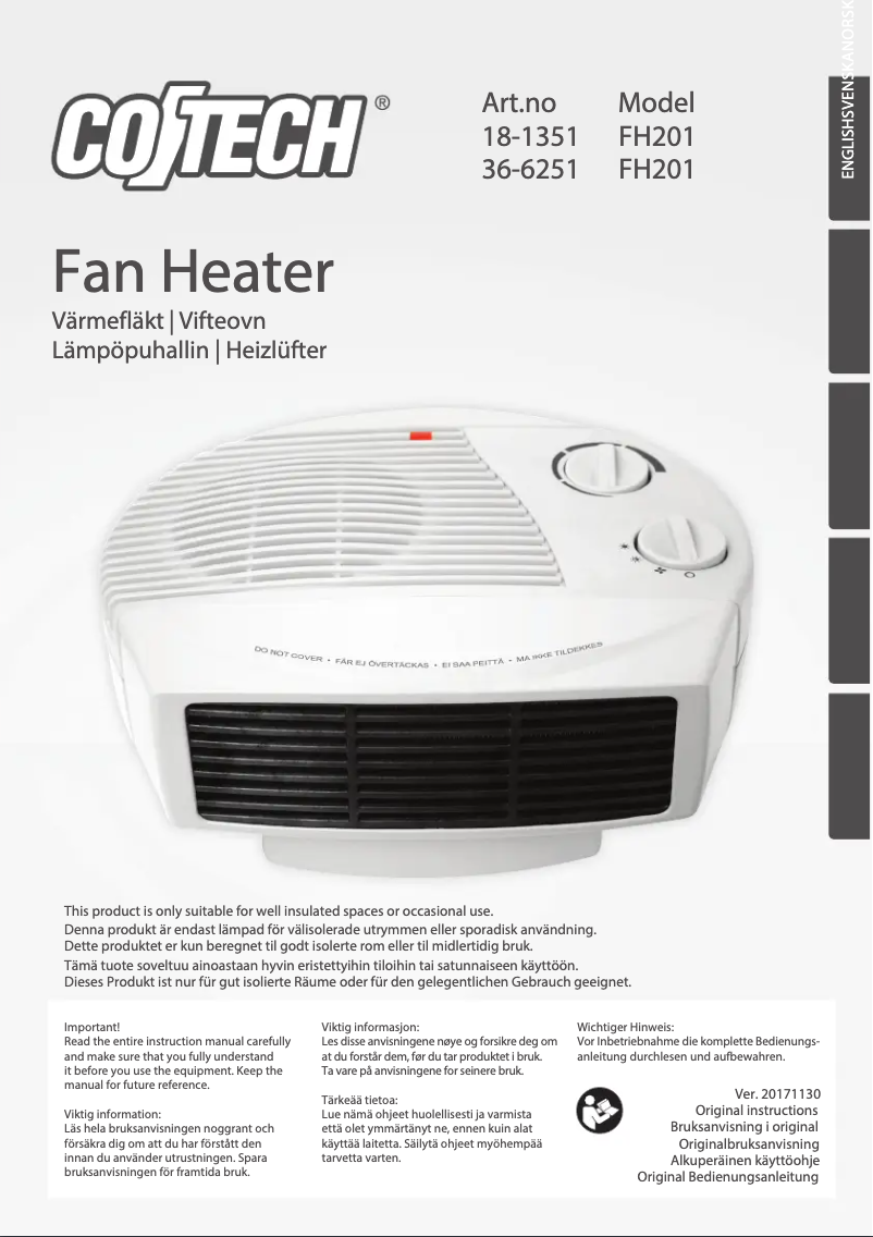 Image de la première page du manuel de l'appareil FH201