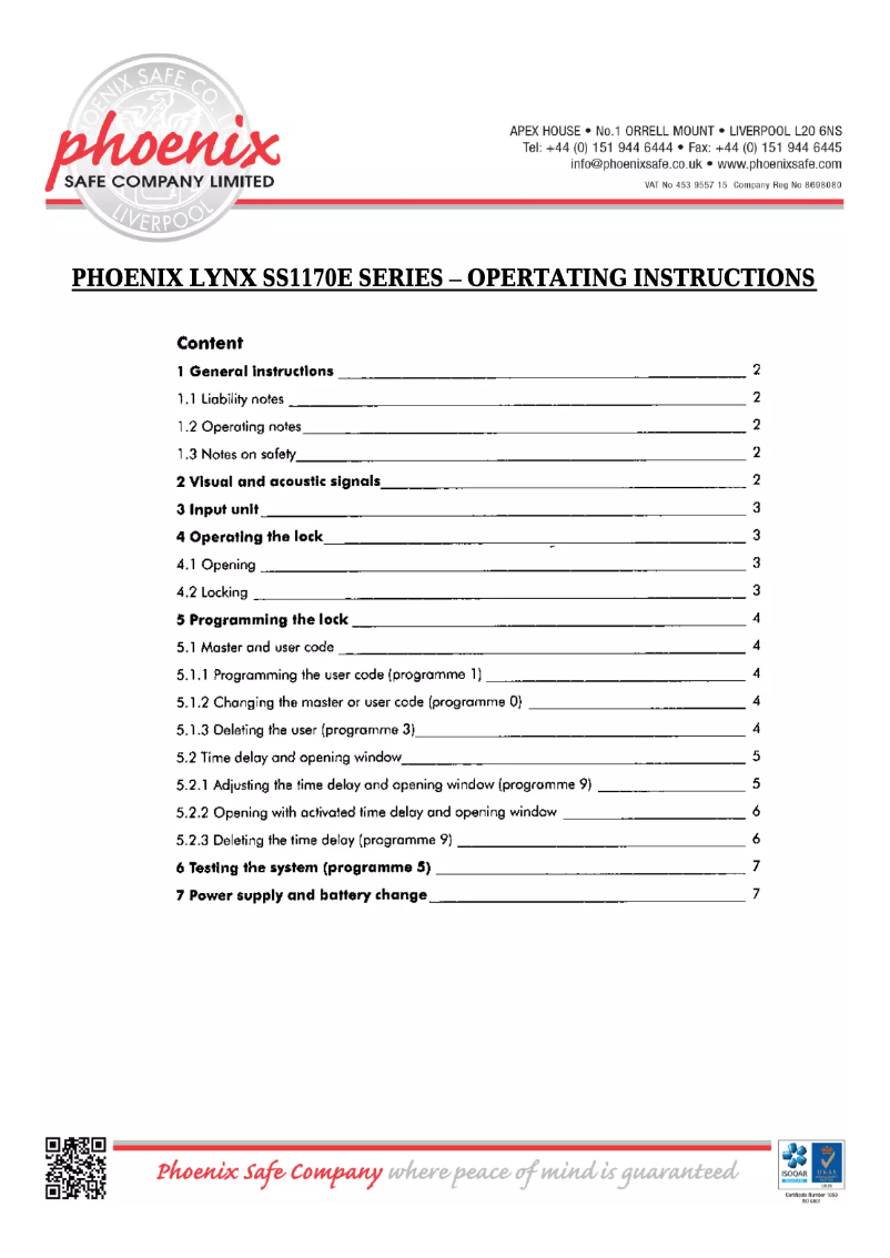 Image de la première page du manuel de l'appareil SS1172E