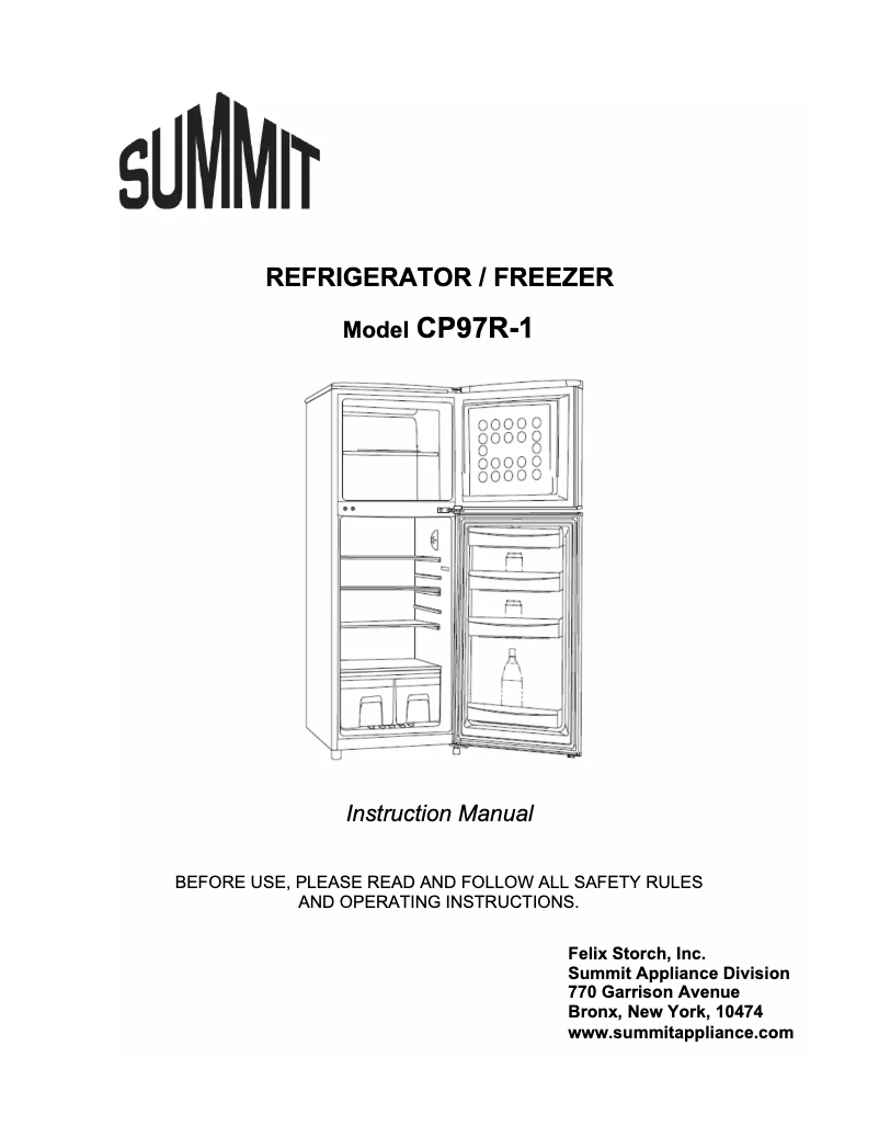 Page n°1 - Manuel utilisateur Summit CP97R