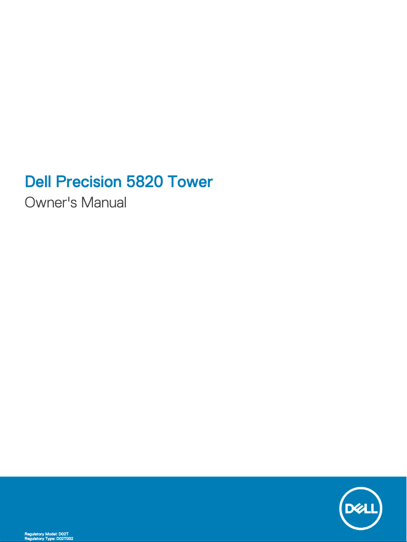 Page n°1 - Manuel utilisateur Dell Precision 5820