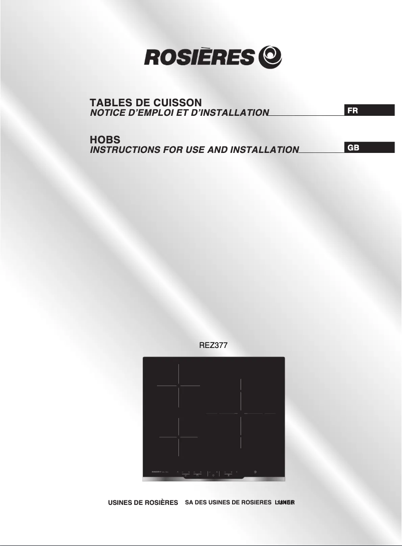 Image de la première page du manuel de l'appareil REZ377