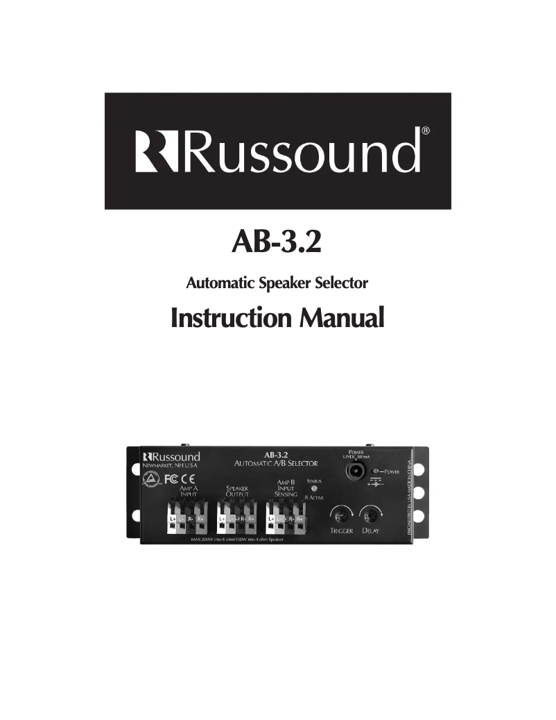 Image de la première page du manuel de l'appareil AB-3.2