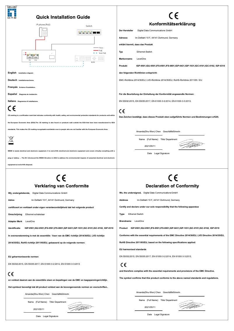 Imagen de la primera página del manual del dispositivo IGP-0310