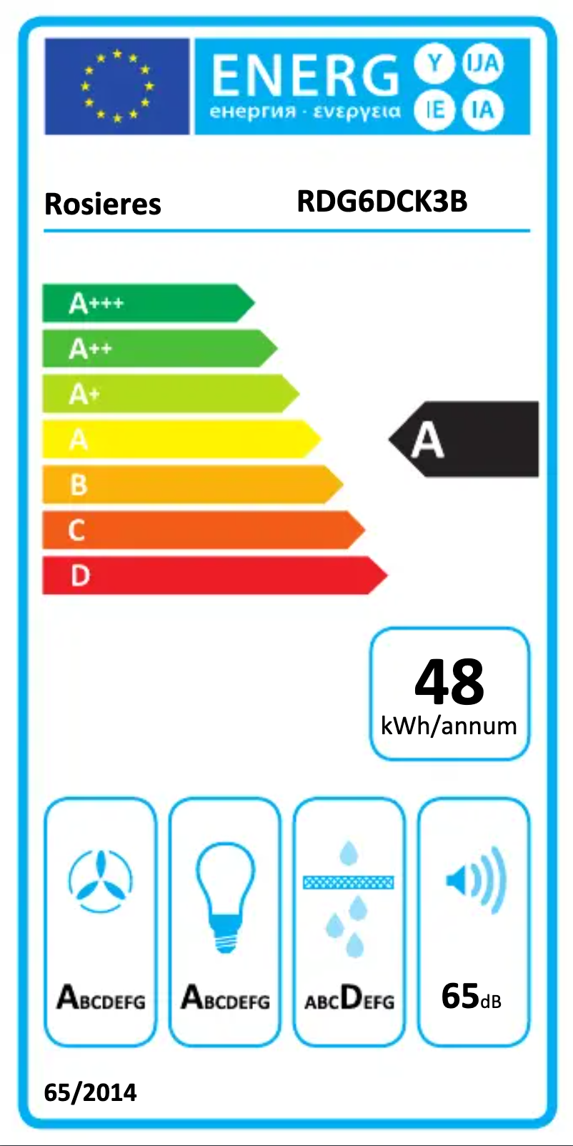 Image de la première page du manuel de l'appareil RDG6DCK3B