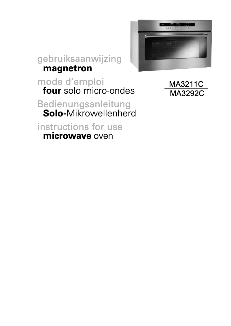 Image de la première page du manuel de l'appareil MA3211C