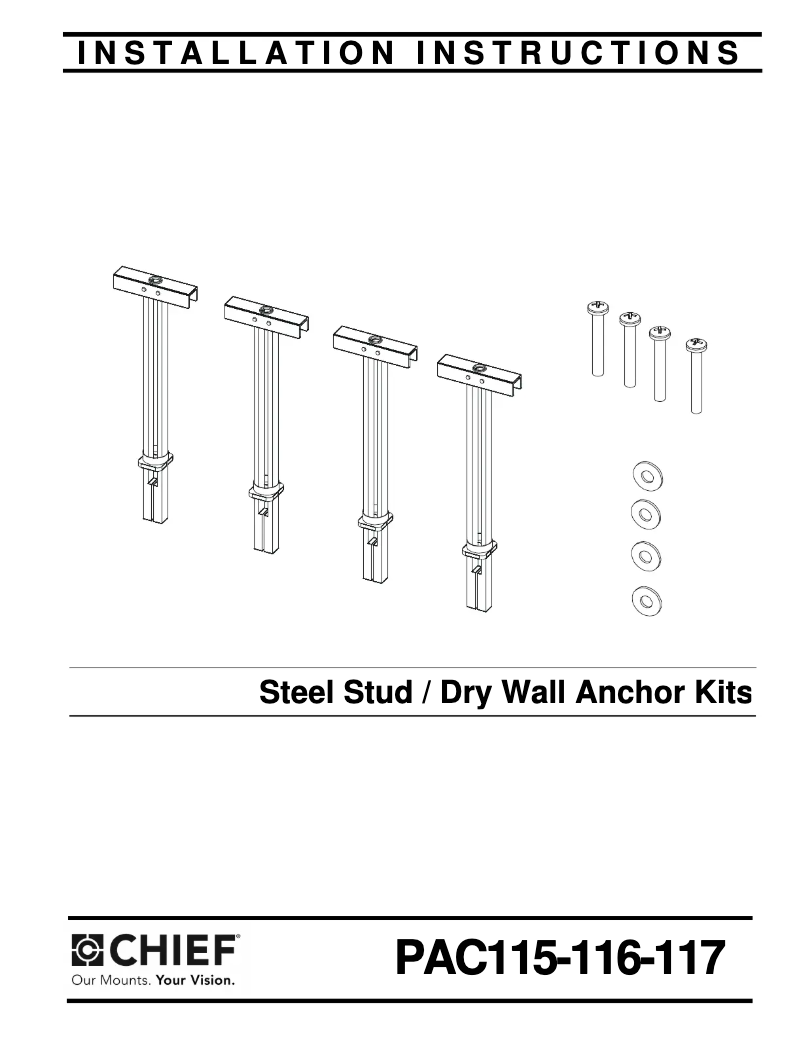 Page n°1 - Manuel utilisateur Chief PAC117