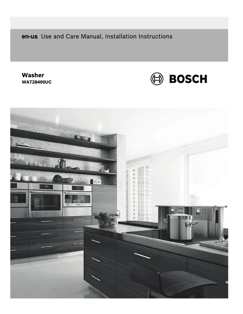 Page 1 de la notice Manuel d'utilisation et d'entretien Bosch WAT28400U
