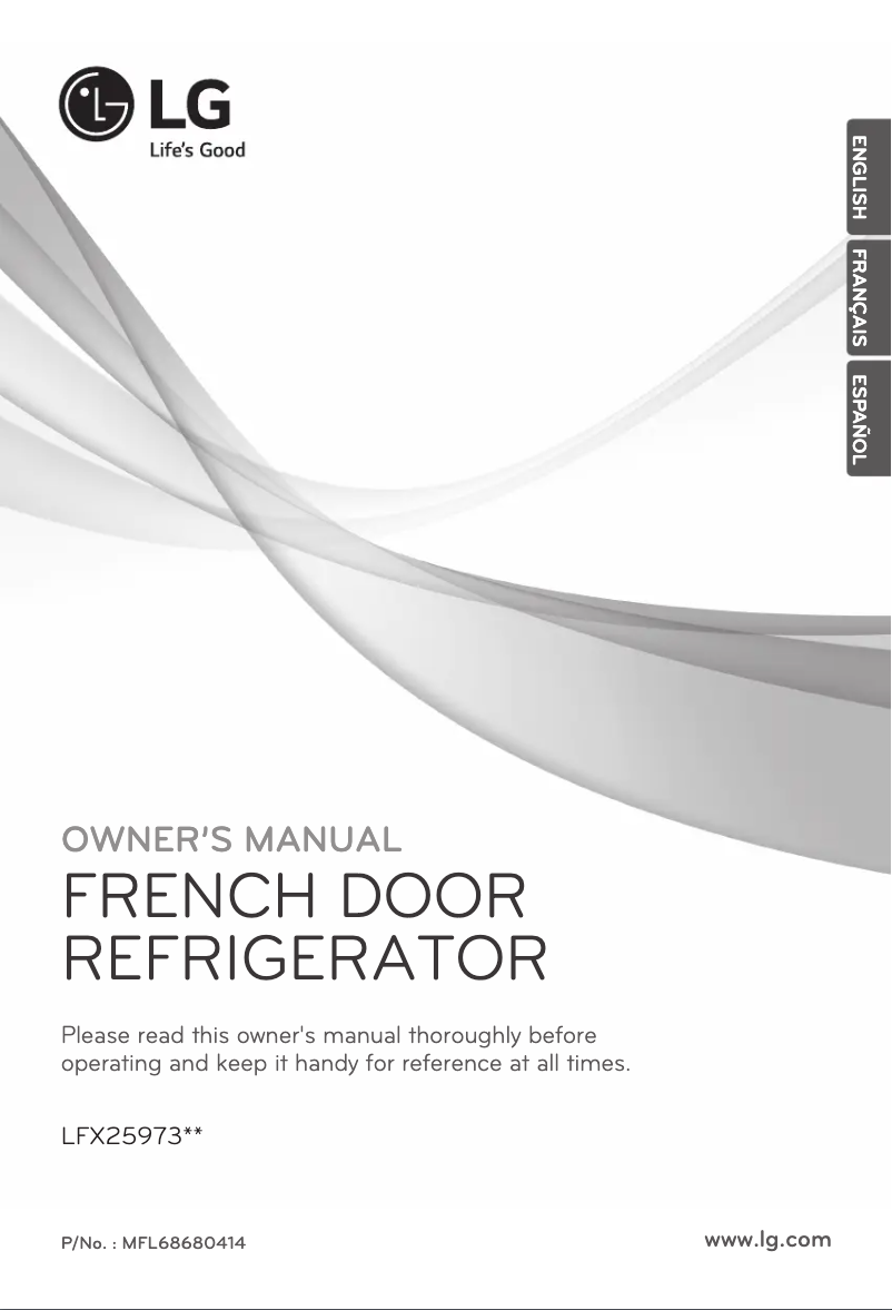 Page 1 de la notice Manuel utilisateur LG LFX25973SW