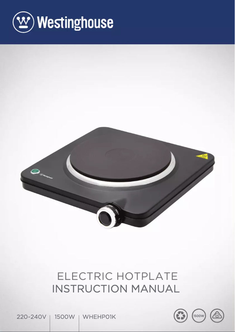 Image de la première page du manuel de l'appareil WHEHP01K