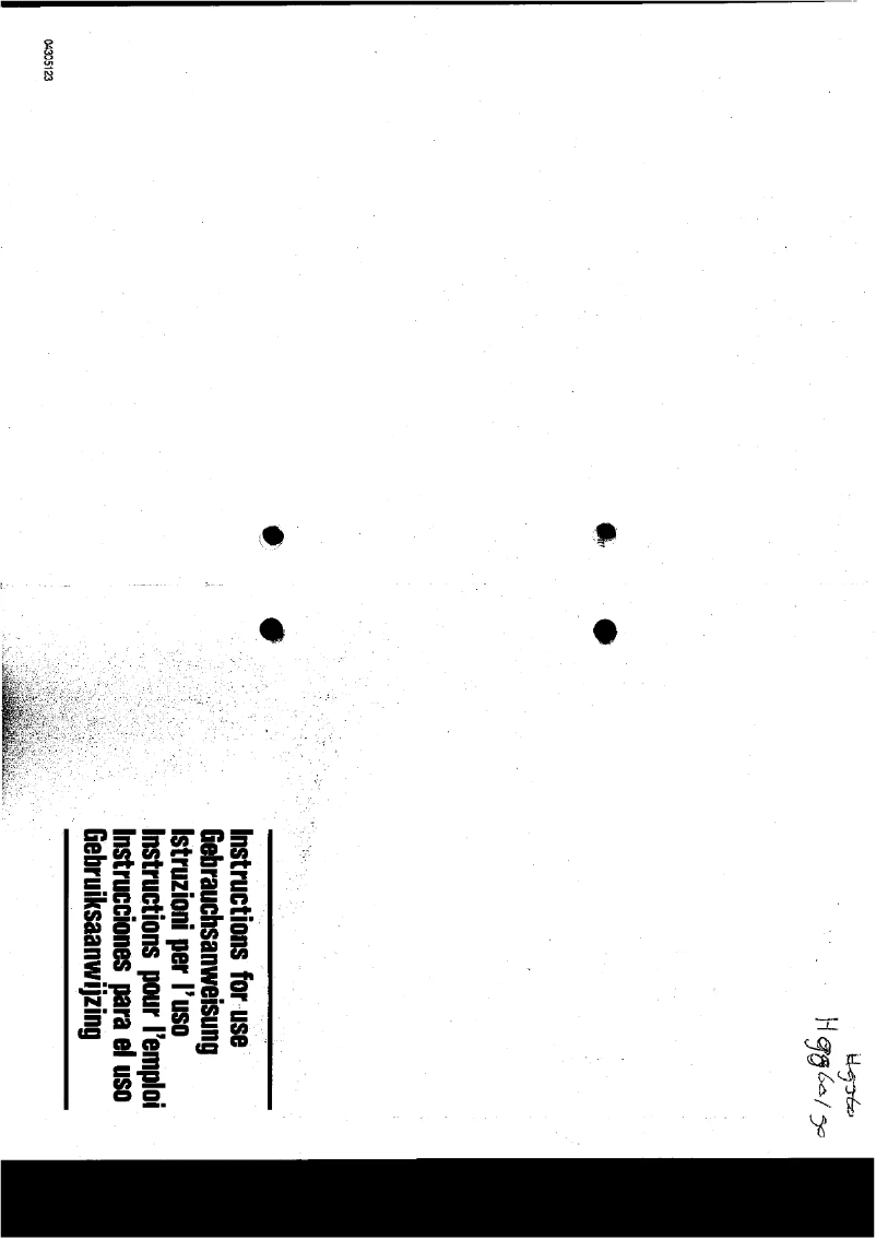 Página 1 del manual Manual de usuario Scholtès H 9890