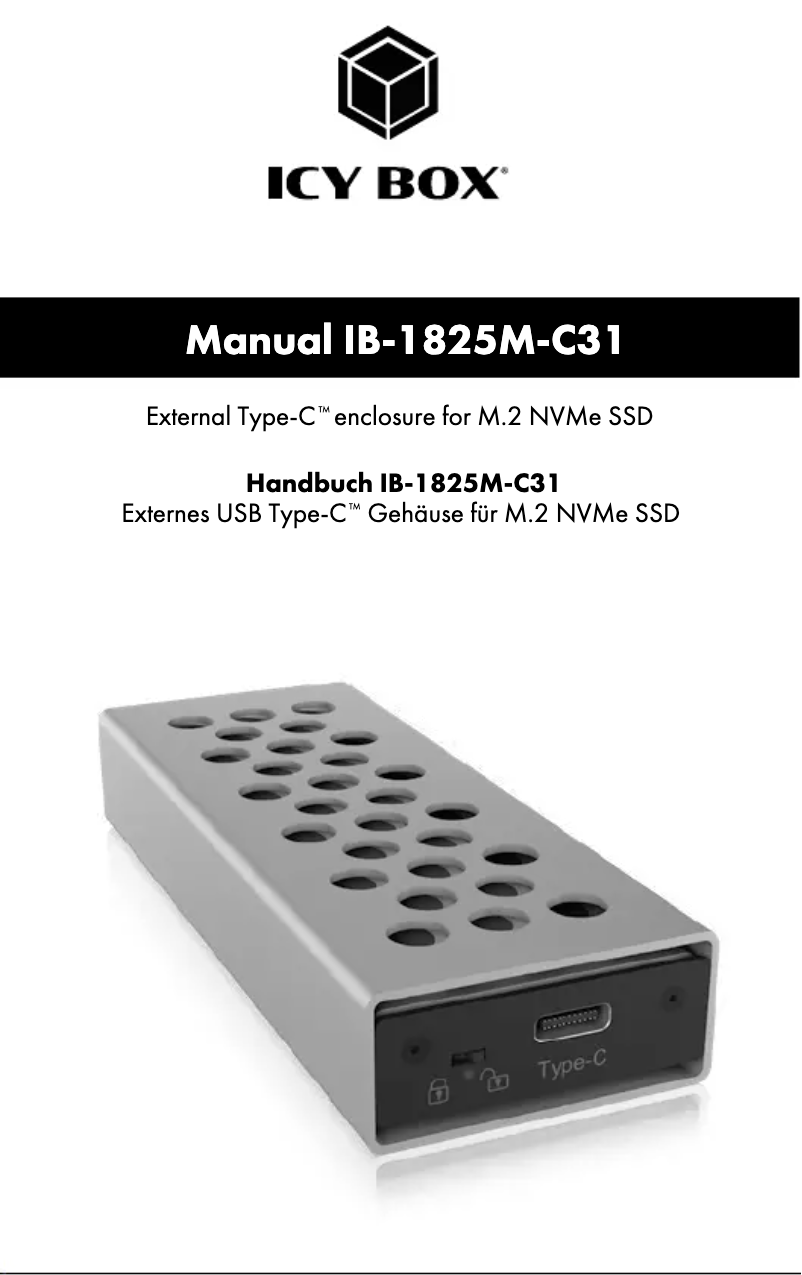 Page n°1 - Manuel utilisateur Icy Box IB-1825M-C31