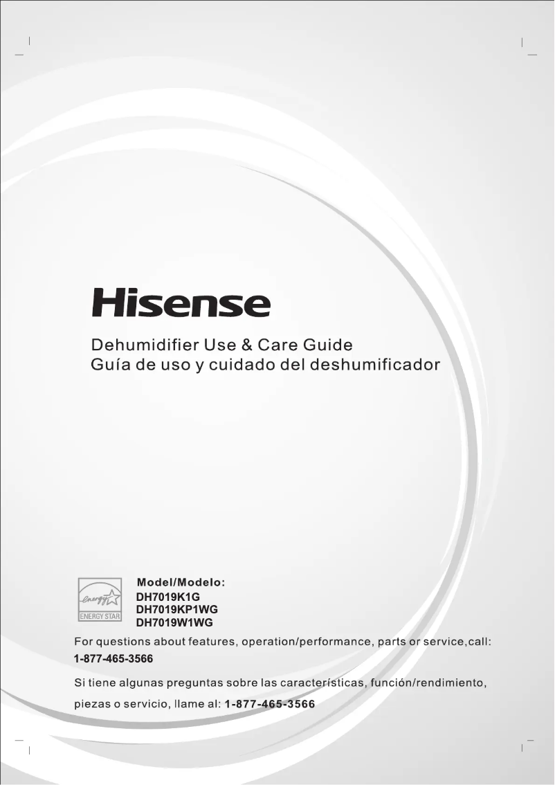 Page n°1 - Manuel utilisateur Hisense DH7019KP1WG