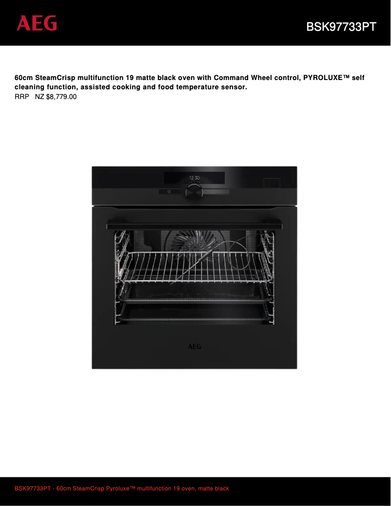 Página 1 del manual Ficha técnica AEG BSK97733PT