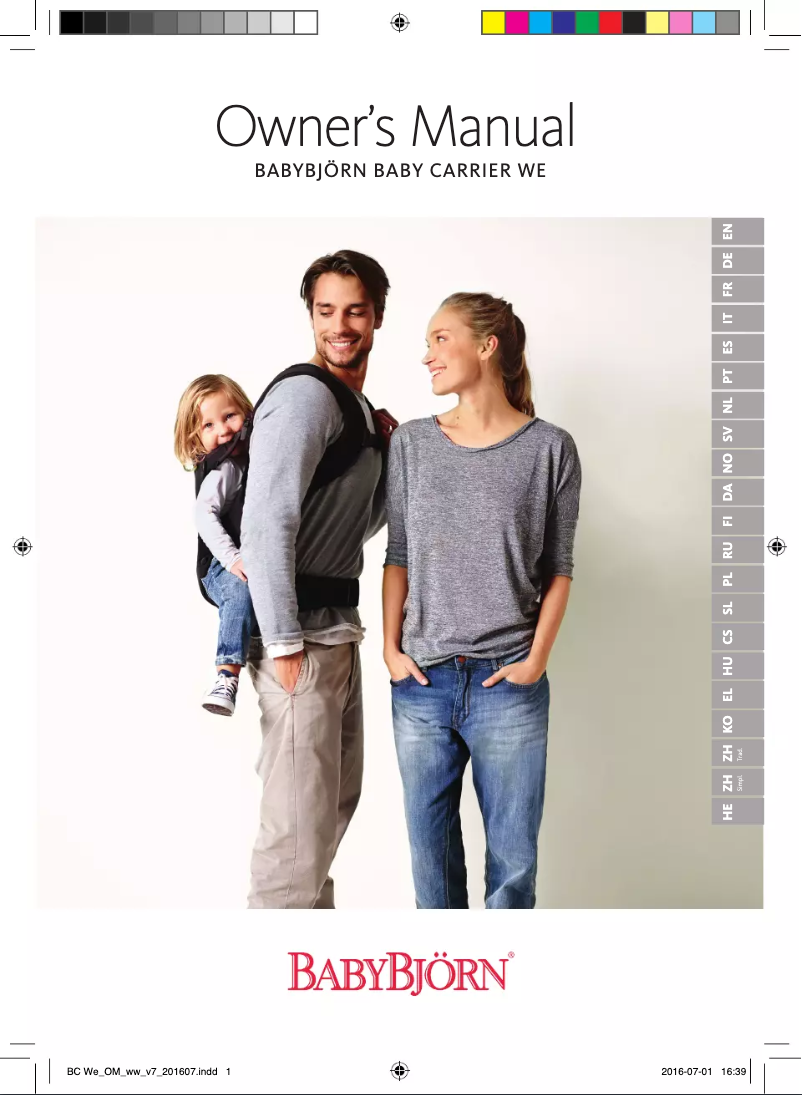 Page n°1 - Manuel utilisateur BabyBjörn Baby Carrier We
