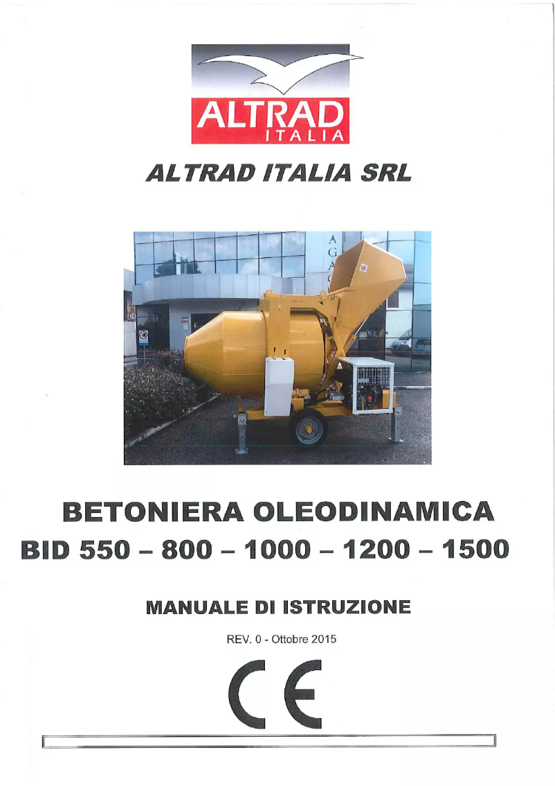 Page 1 de la notice Manuel utilisateur Altrad Italia LHB 800