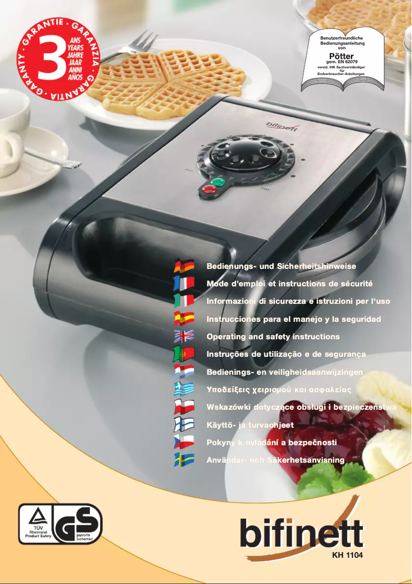 Page 1 de la notice Manuel utilisateur Bifinett KH 1104