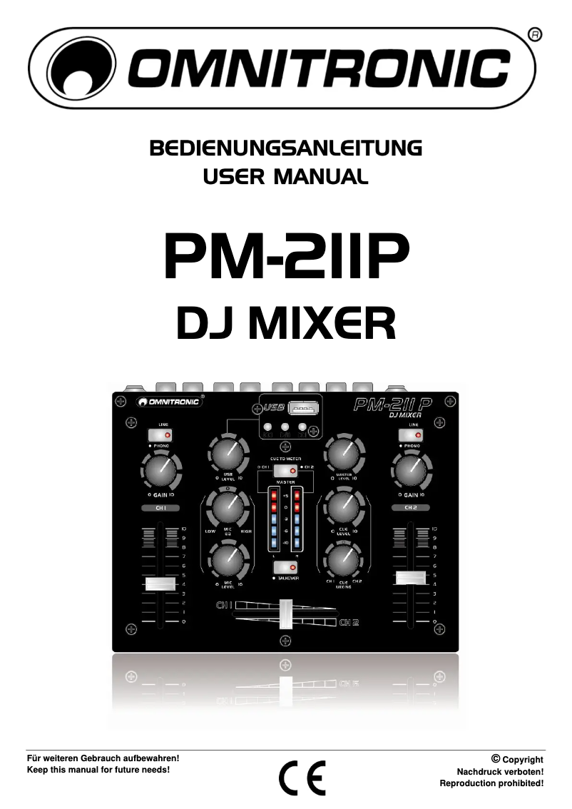 Page n°1 - Manuel utilisateur Omnitronic PM-211P