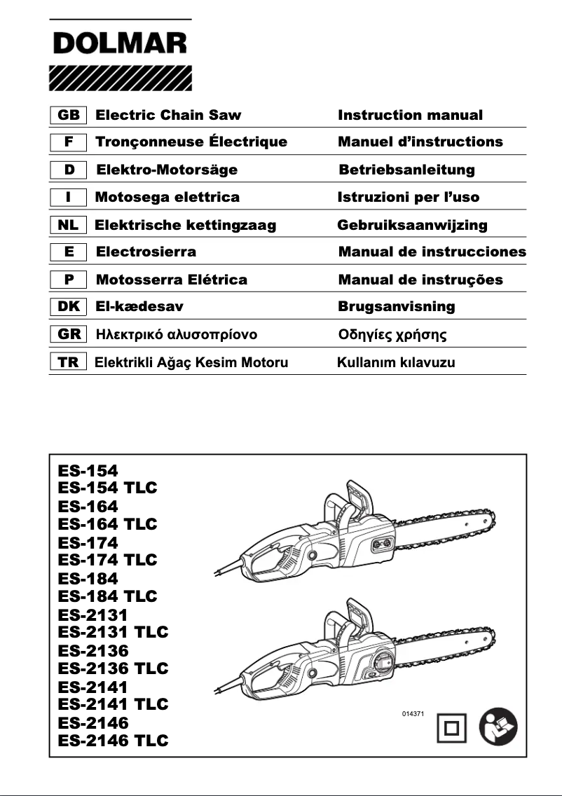 Page 1 de la notice Manuel utilisateur Dolmar ES-2141TLC