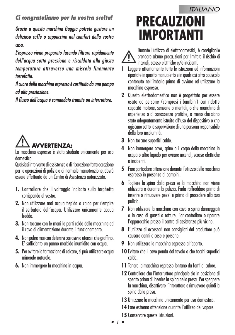 Image de la première page du manuel de l'appareil Espresso Red