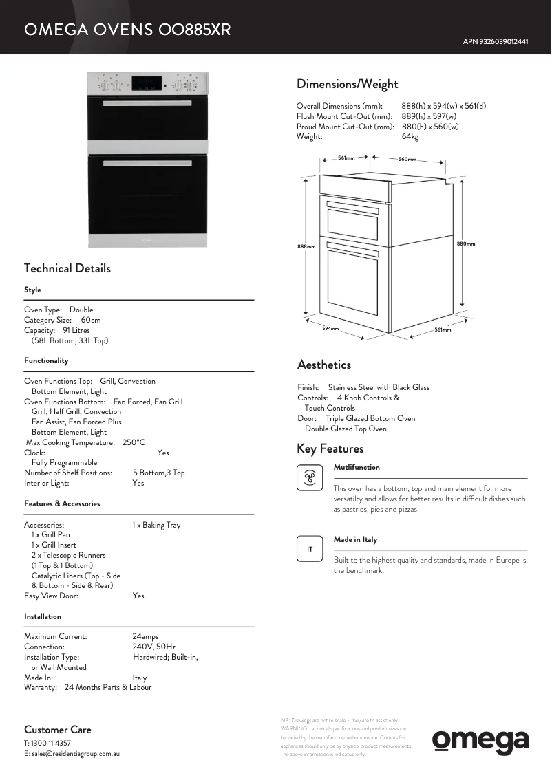 Image de la première page du manuel de l'appareil OO885XR