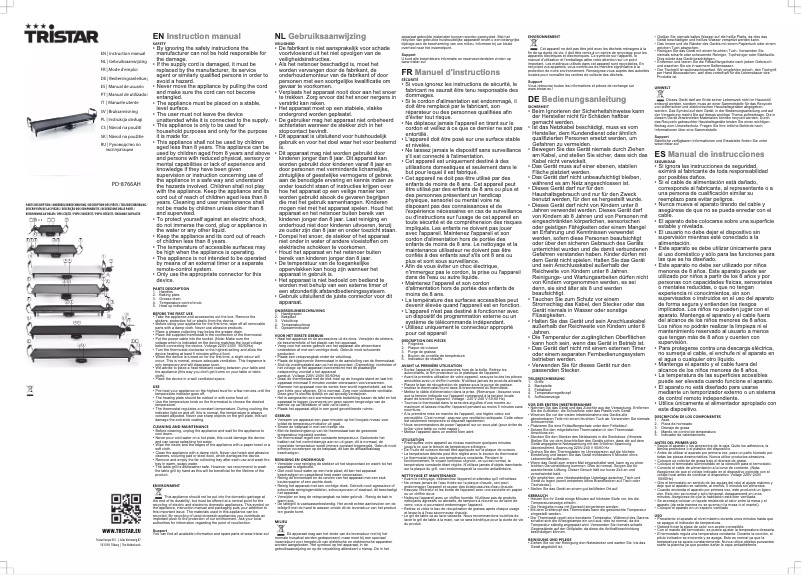 Image de la première page du manuel de l'appareil PD-8766AH