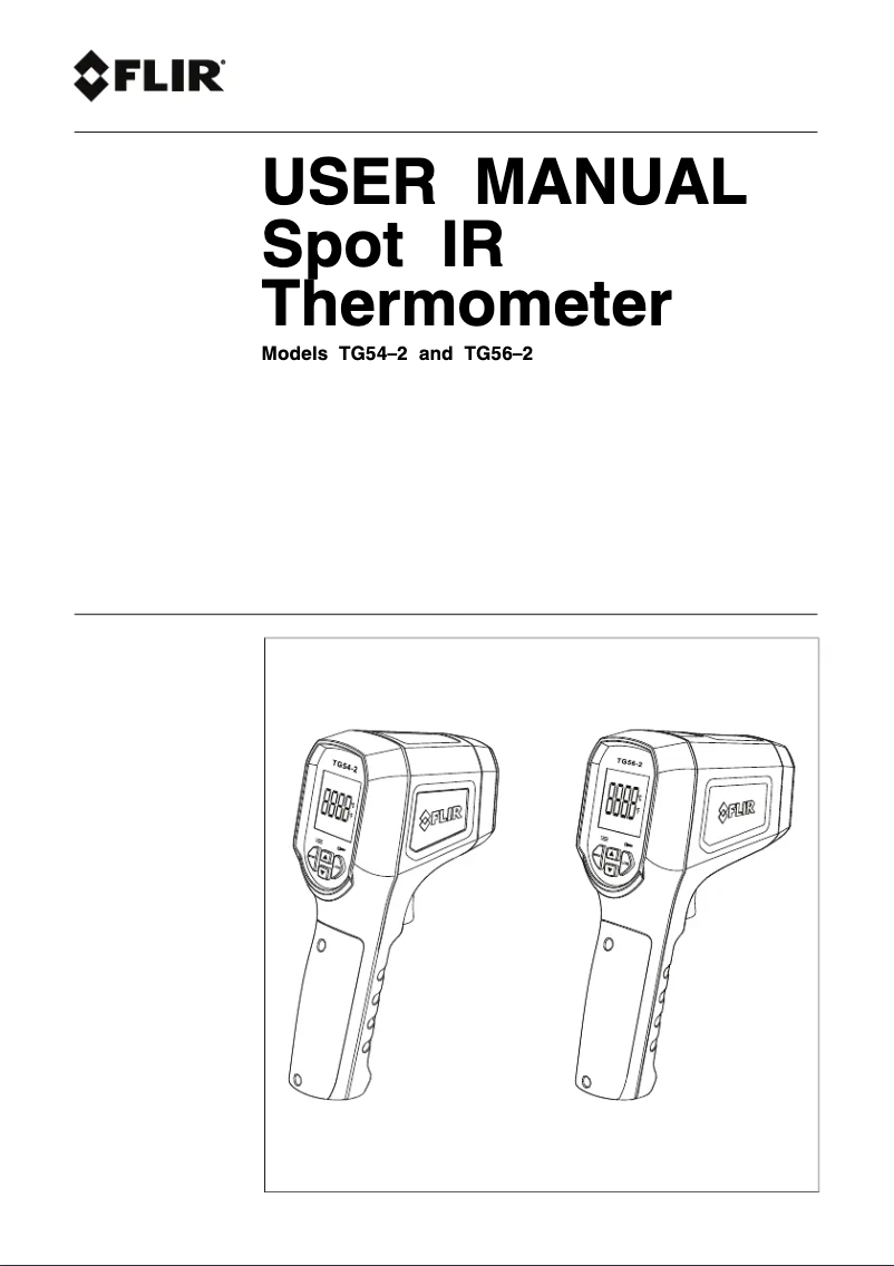 Image de la première page du manuel de l'appareil TG54-2