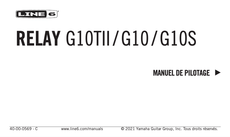 Image de la première page du manuel de l'appareil Relay G10