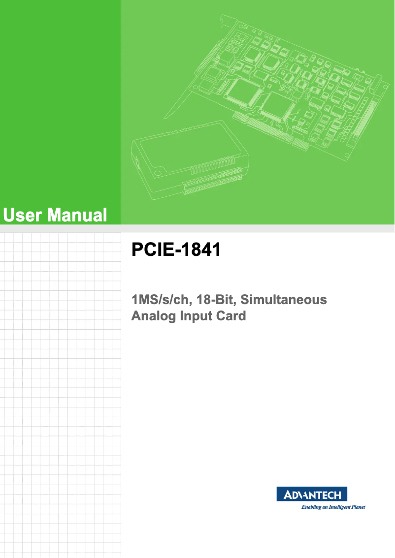 Page n°1 - Manuel utilisateur Advantech PCIE-1841-A