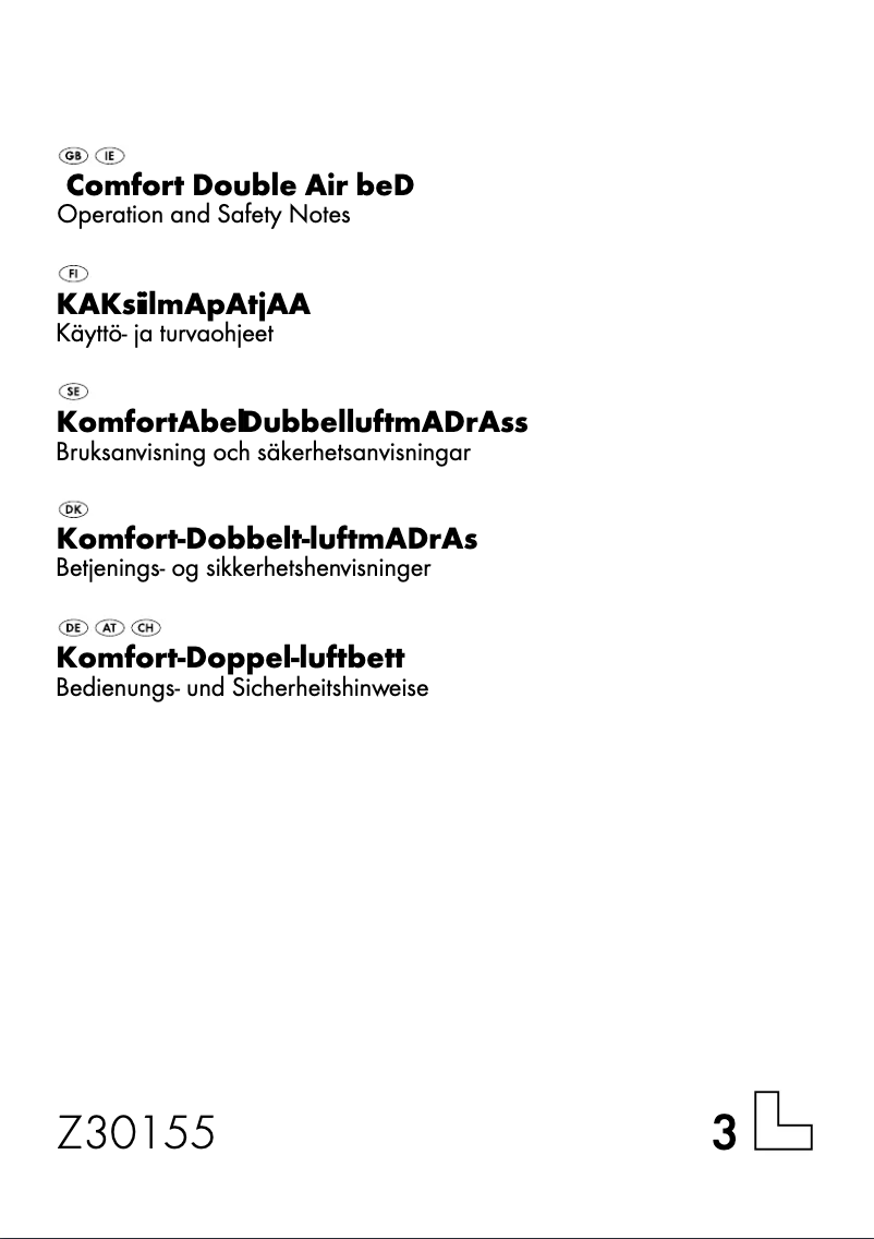 Image de la première page du manuel de l'appareil Z30155