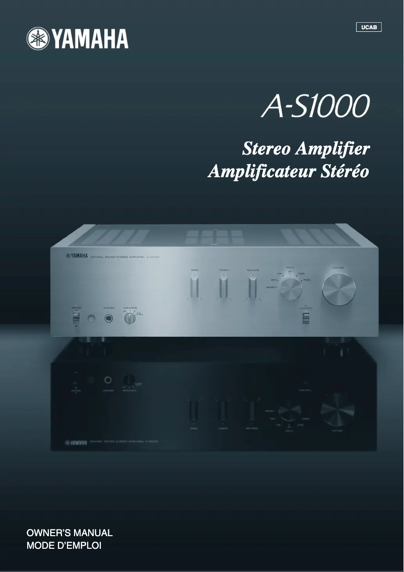 Image de la première page du manuel de l'appareil A-S1000