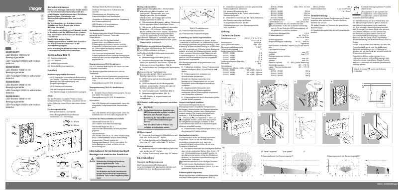 Page 1 de la notice Manuel utilisateur Hager EE631