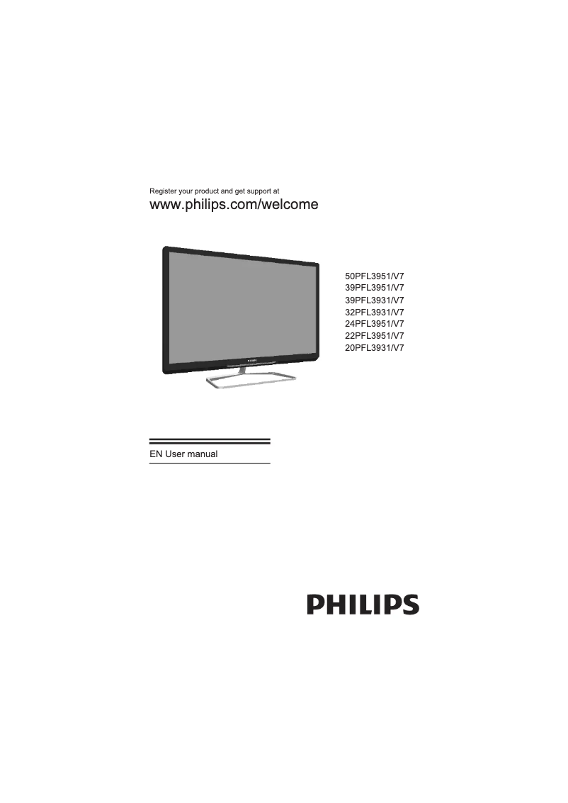 Image de la première page du manuel de l'appareil 3000 series 39PFL3931