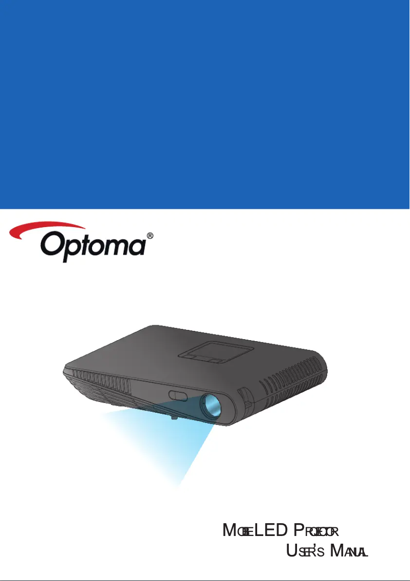 Page 1 de la notice Manuel utilisateur Optoma ML1000P