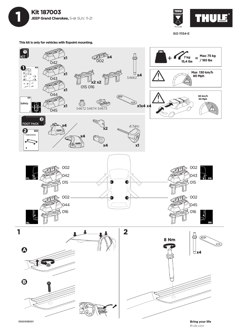 Image de la première page du manuel de l'appareil Kit 187003