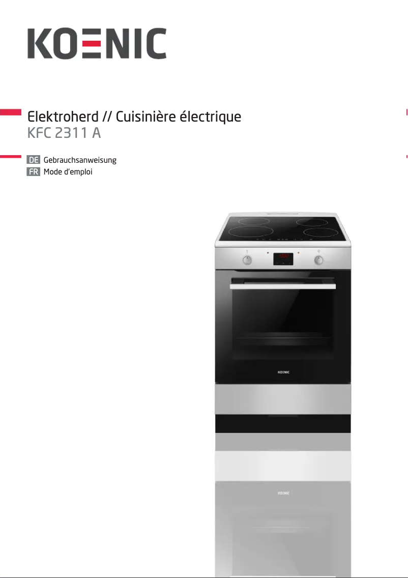 Image de la première page du manuel de l'appareil KFC 2311 A