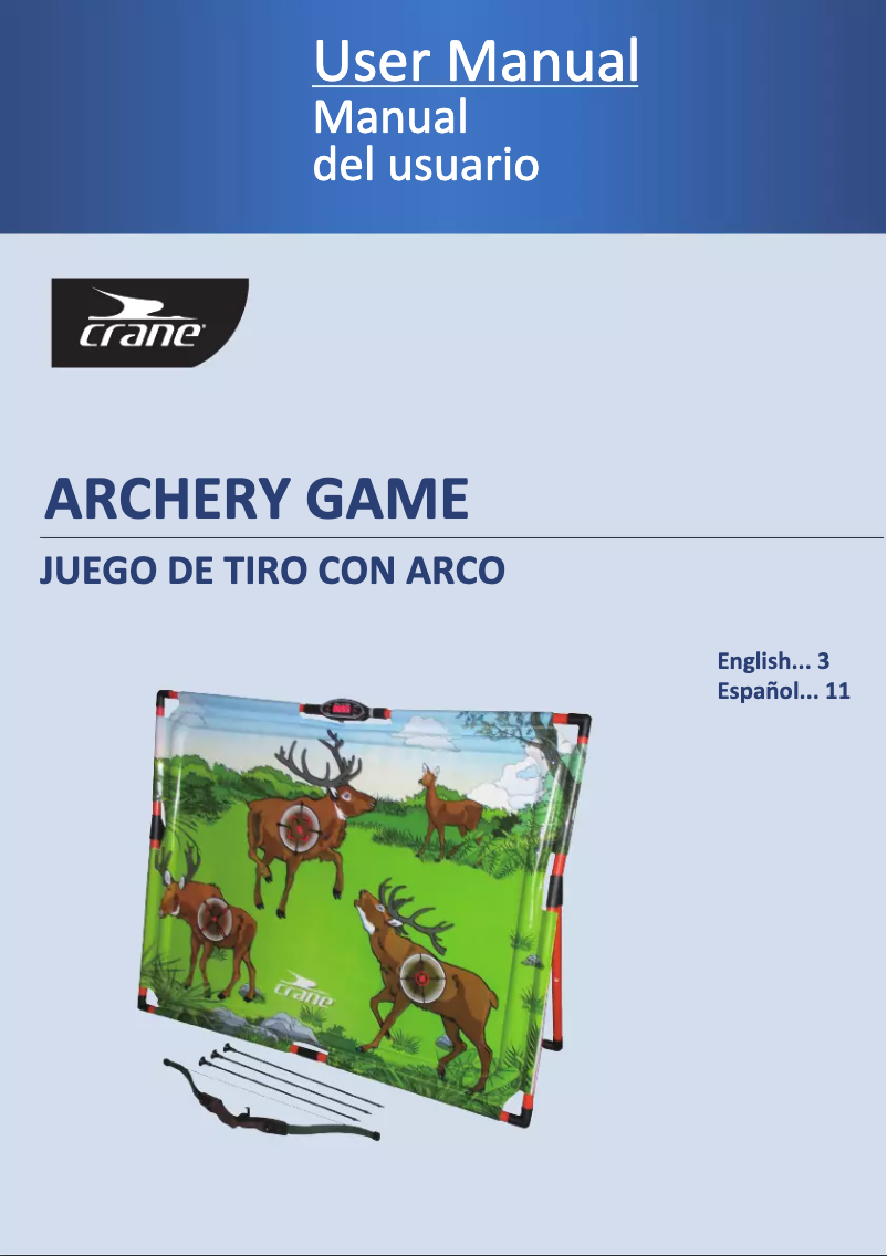 Page n°1 - Manuel utilisateur Crane Archery or Skeet Shooting Game 51602