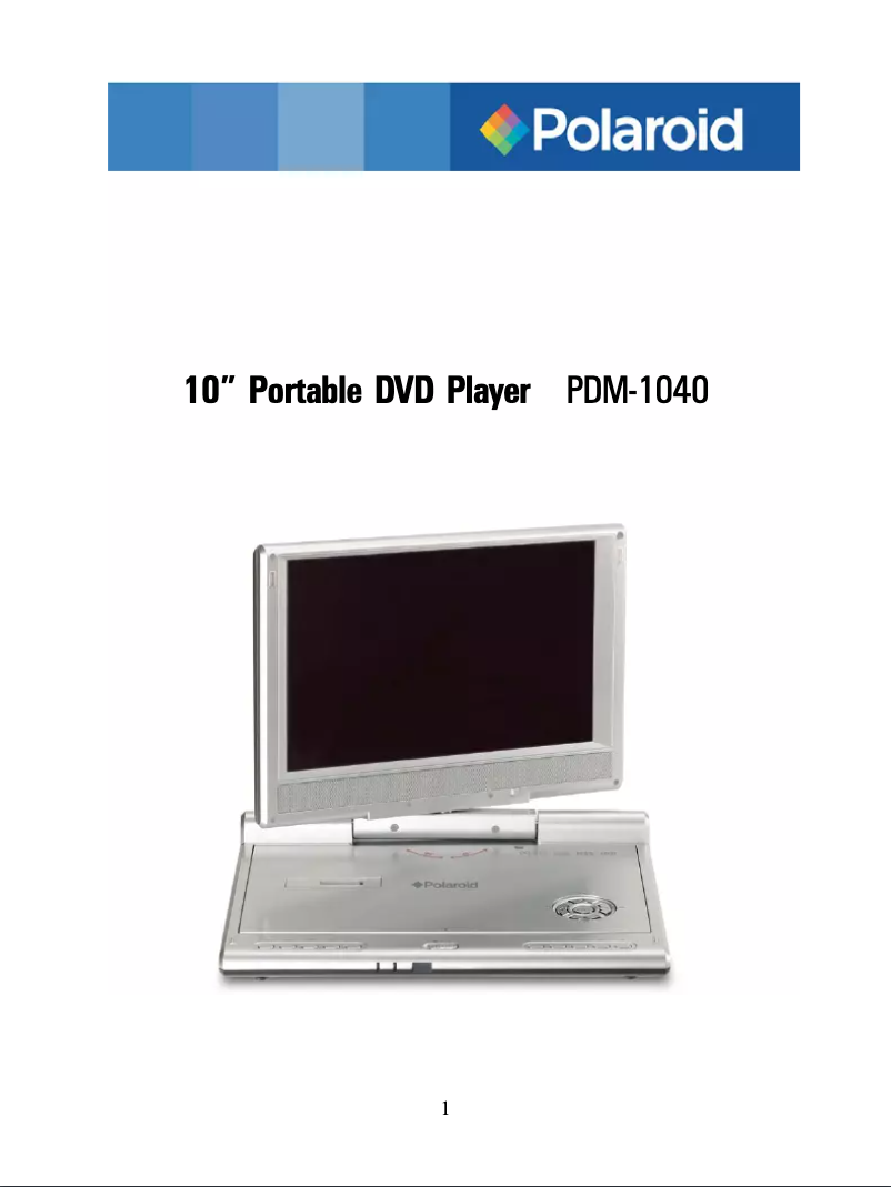 Image de la première page du manuel de l'appareil PDM-1040