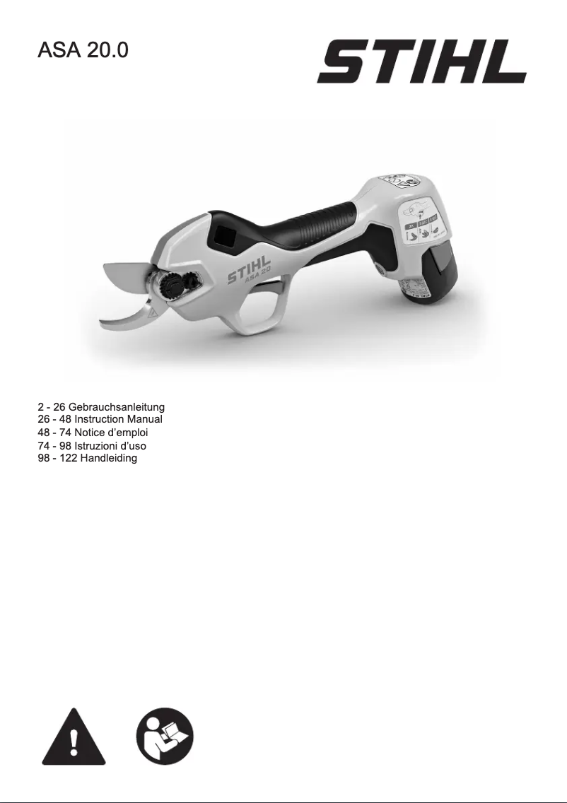 Page 1 de la notice Manuel utilisateur Stihl ASA 20