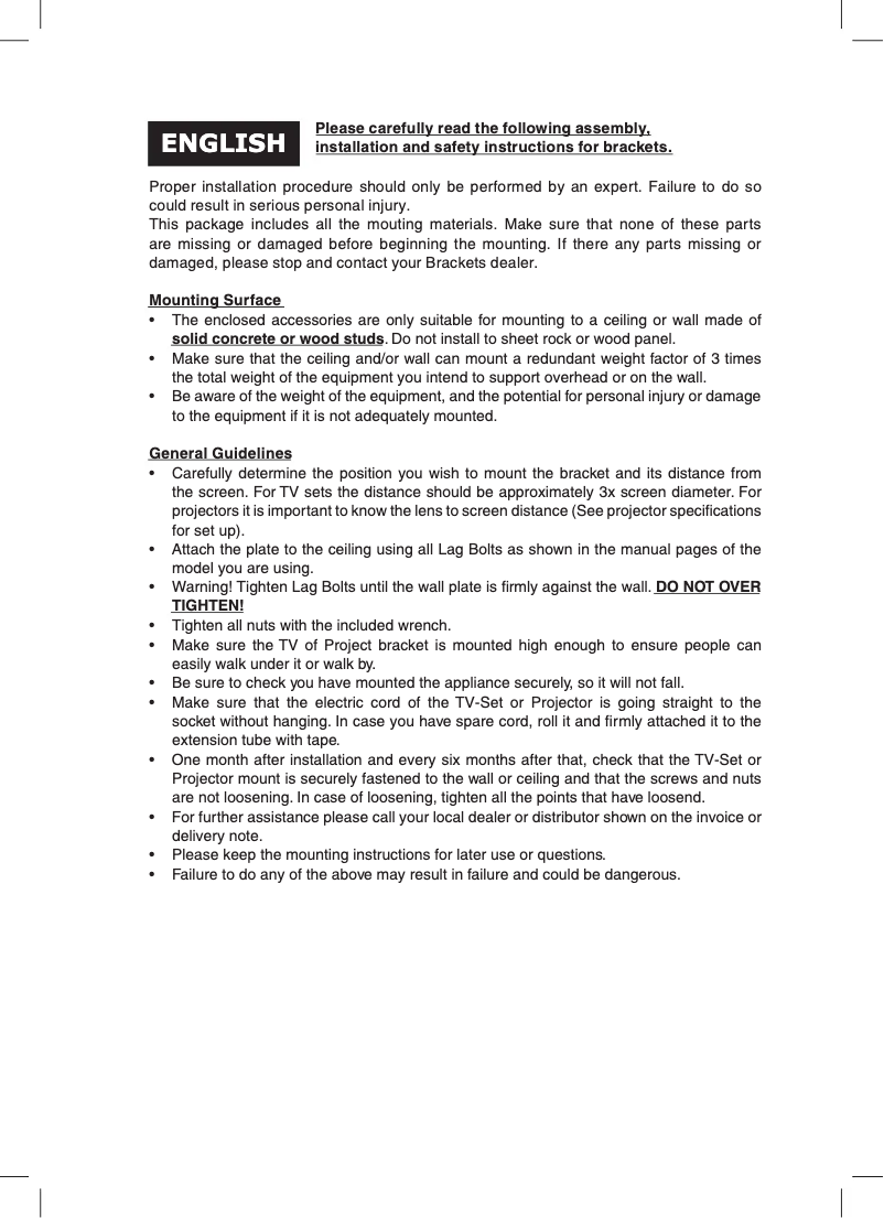 Page 1 de la notice Manuel utilisateur HQ TVS-HQ-FSB07S