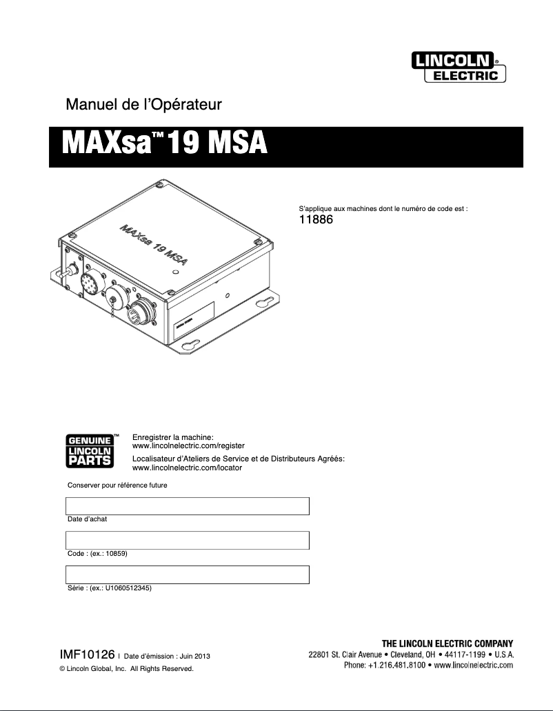 Imagen de la primera página del manual del dispositivo MAXsa 19