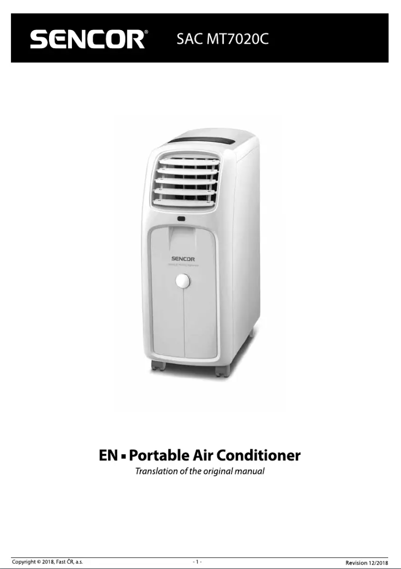 Page n°1 - Manuel utilisateur Sencor SAC MT7020C