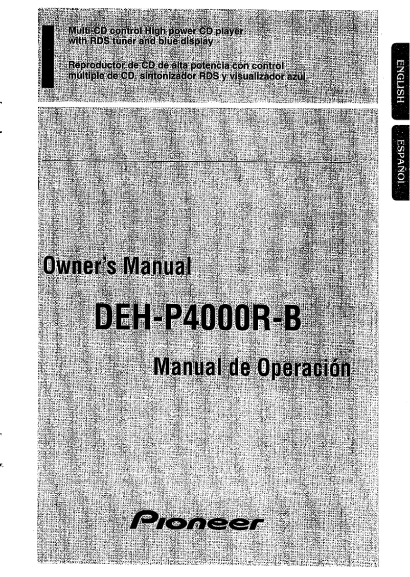 Image de la première page du manuel de l'appareil DEH-P4000R-B