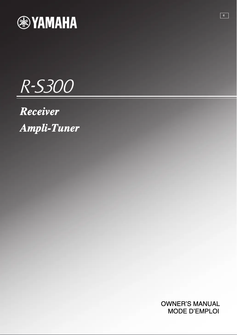 Page 1 de la notice Manuel utilisateur Yamaha R-S300