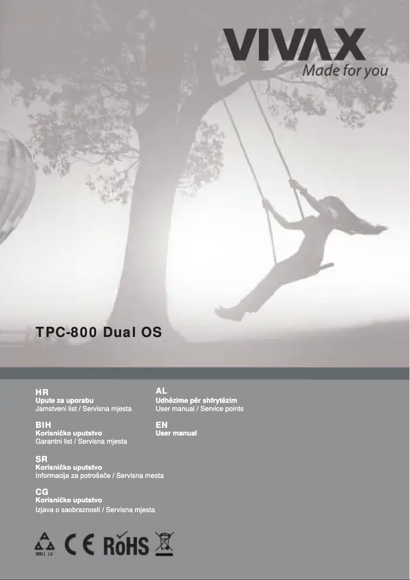 Page n°1 - Manuel utilisateur Vivax TPC-800 Dual