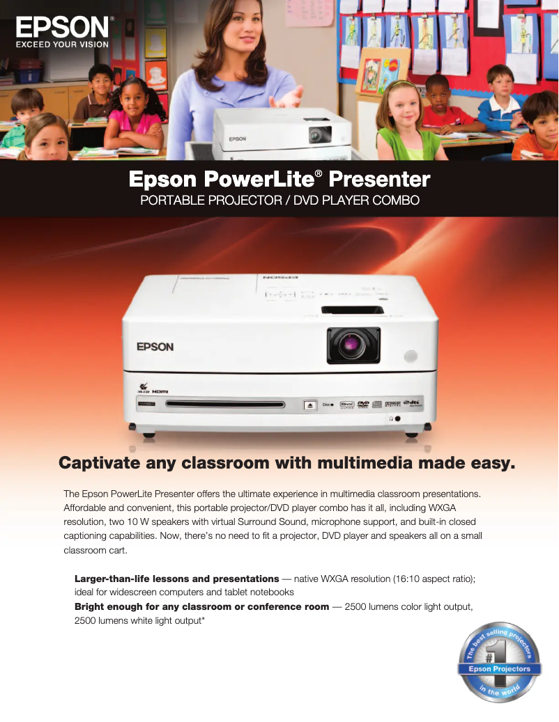 Page 1 de la notice Brochure Epson PowerLite Presenter
