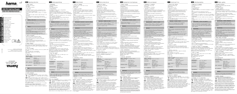 Page n°1 - Manuel utilisateur Hama 00054141