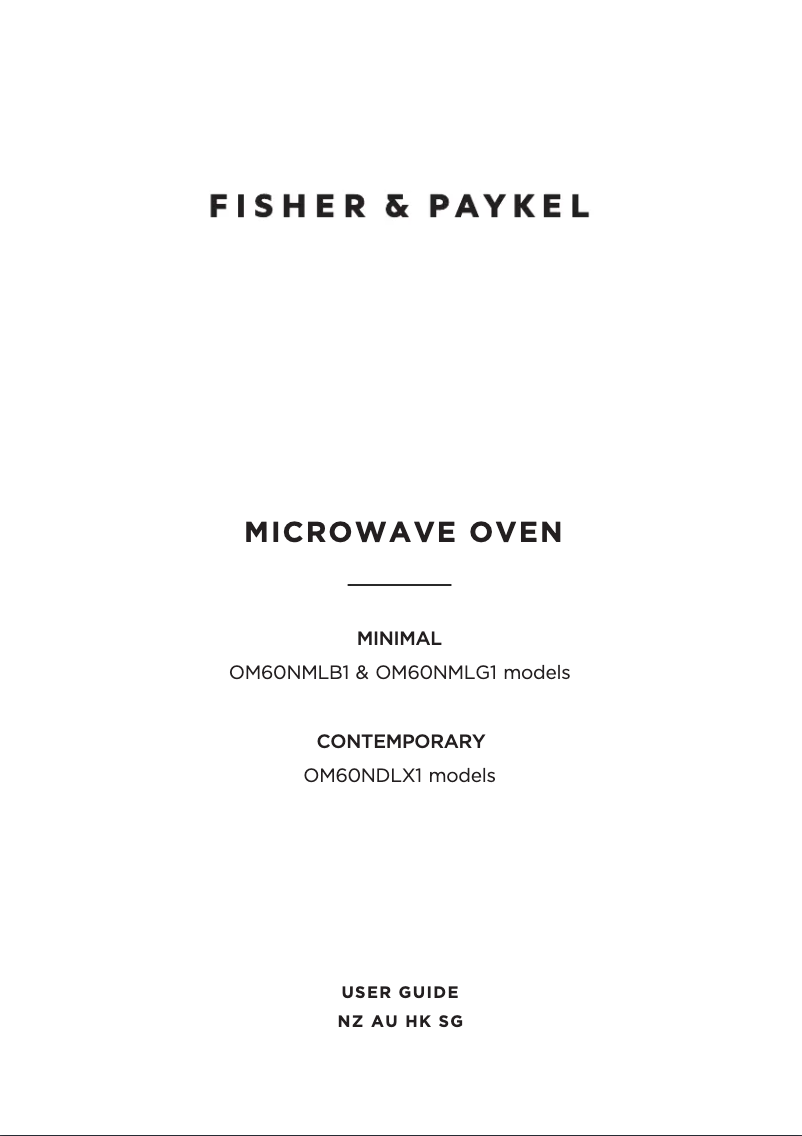 Image de la première page du manuel de l'appareil OM60NMLB1