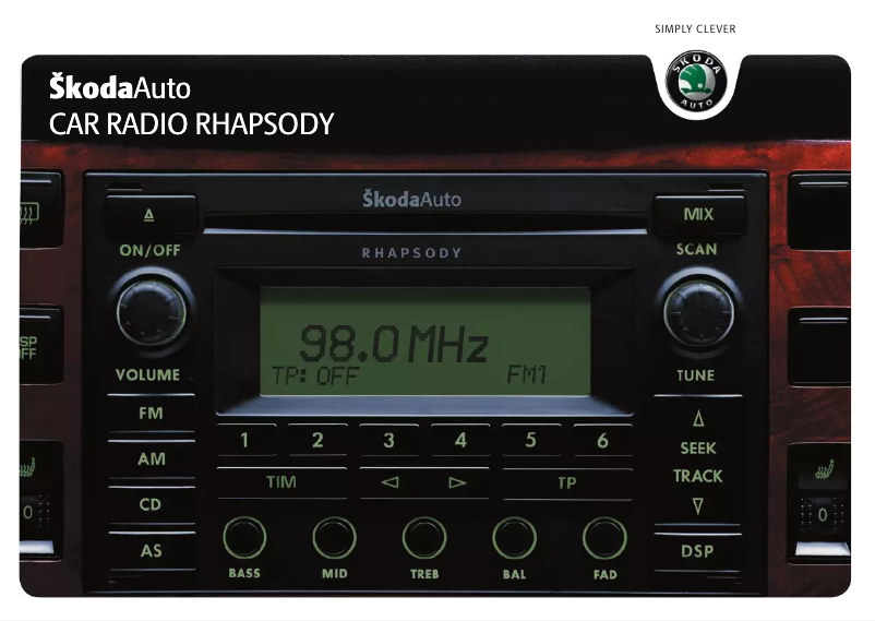 Page 1 de la notice Manuel utilisateur Skoda Rhapsody